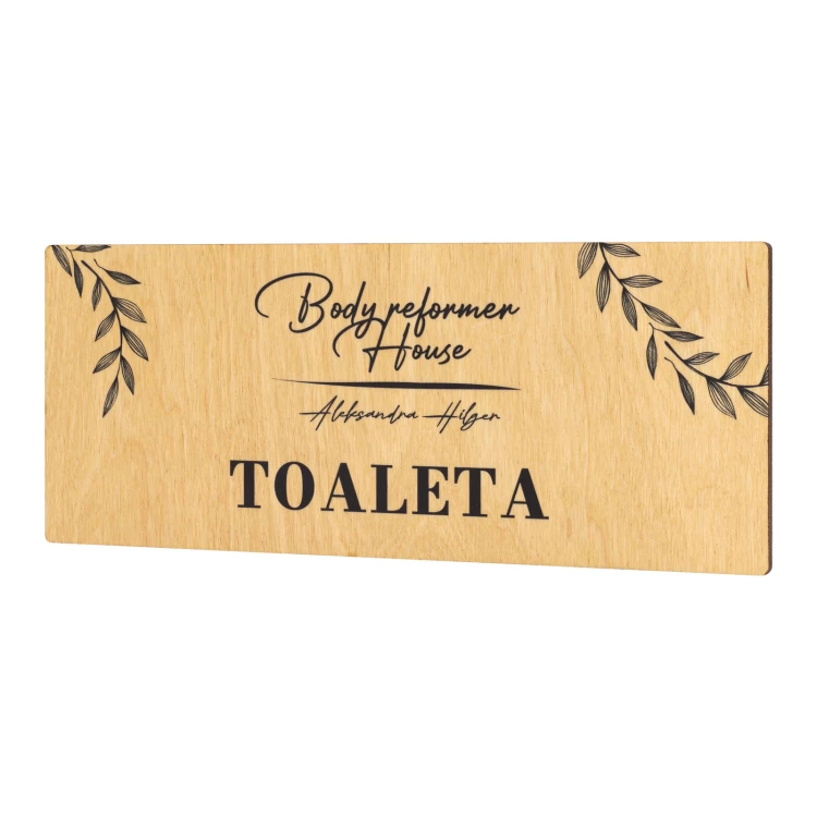 Wooden plaque - toilet - TAB684