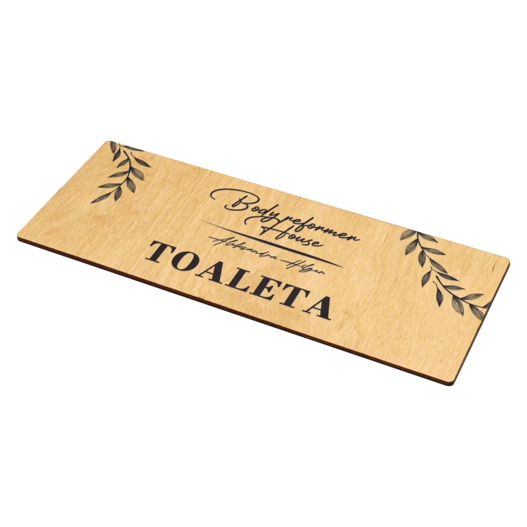 Wooden plaque - toilet - TAB684