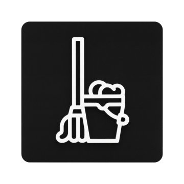 Convex pictogram plaque - utility room - TAB687