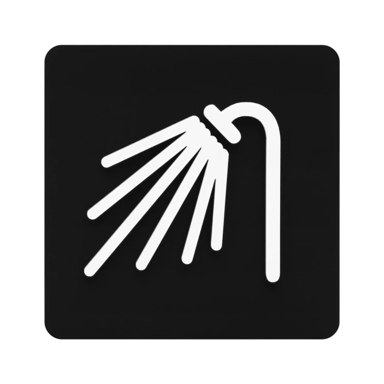 Convex pictogram plaque - shower - TAB688