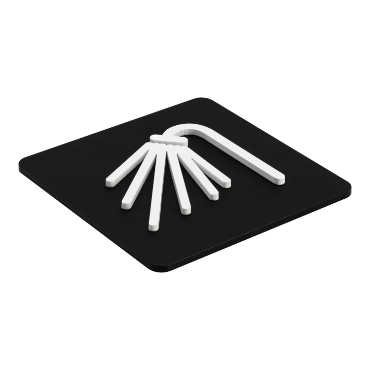 Convex pictogram plaque - shower - TAB688