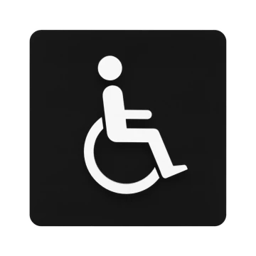 Convex pictogram plaque - WC for people with disabilities - TAB689