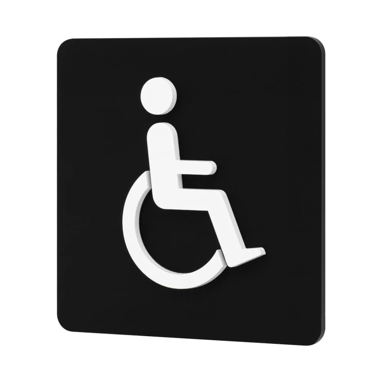 Convex pictogram plaque - WC for people with disabilities - TAB689