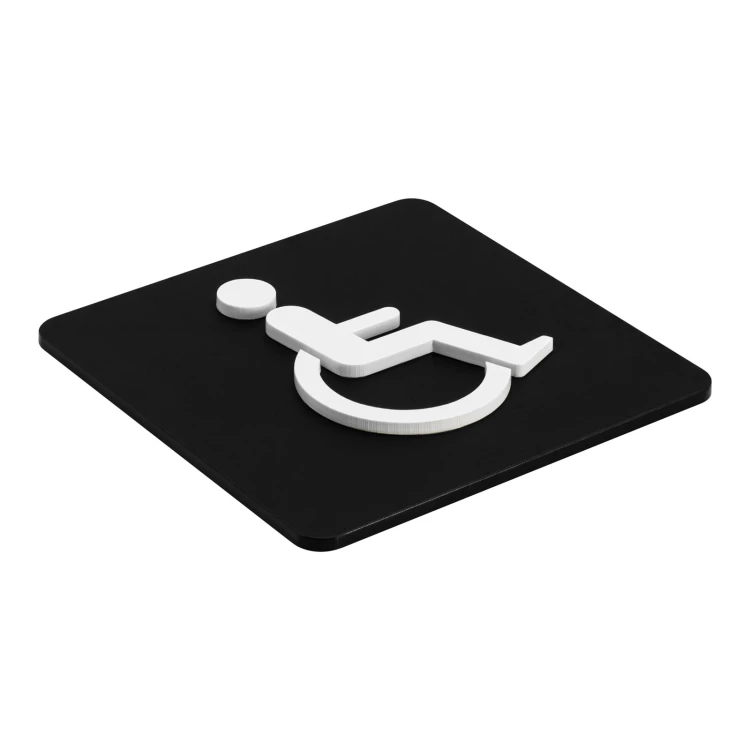 Convex pictogram plaque - WC for people with disabilities - TAB689