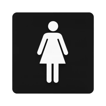 Pictogram convex sign - ladies' toilet - TAB690