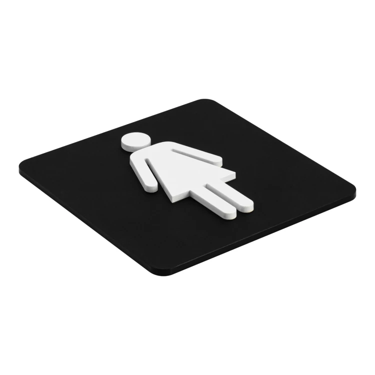 Pictogram convex sign - ladies' toilet - TAB690
