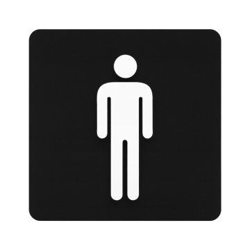 Convex pictogram plaque - men's toilet - TAB691