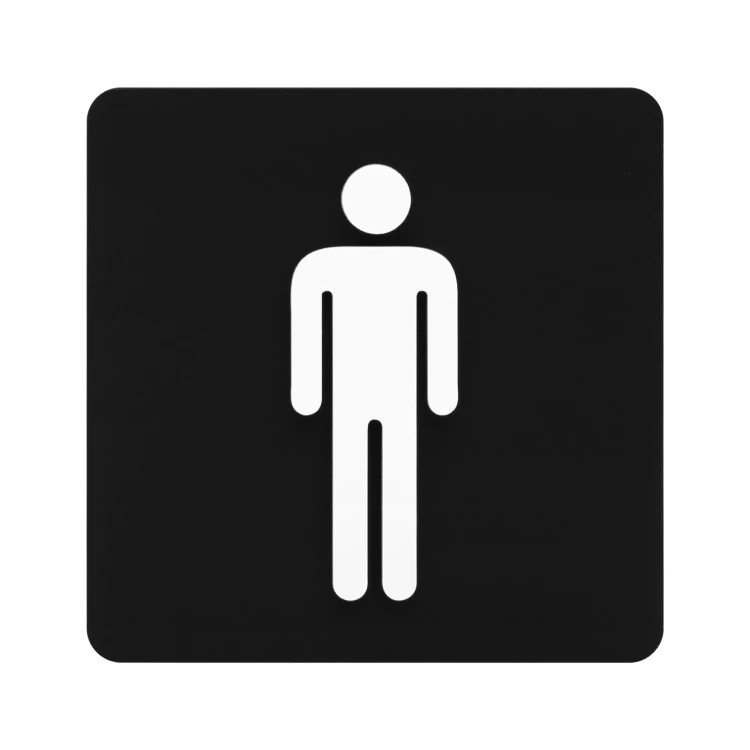 Convex pictogram plaque - men's toilet - TAB691