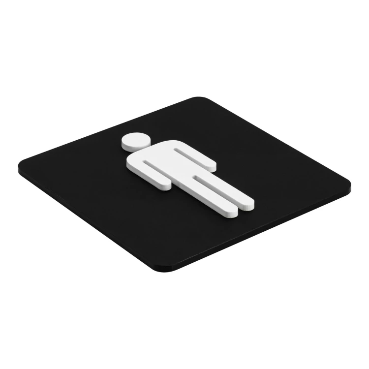 Convex pictogram plaque - men's toilet - TAB691