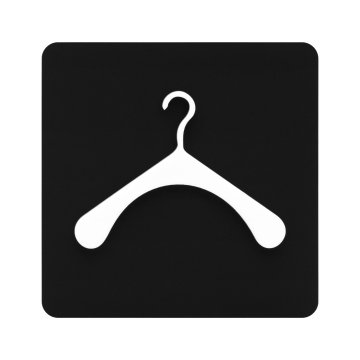 Convex pictogram plaque - cloakroom - TAB692