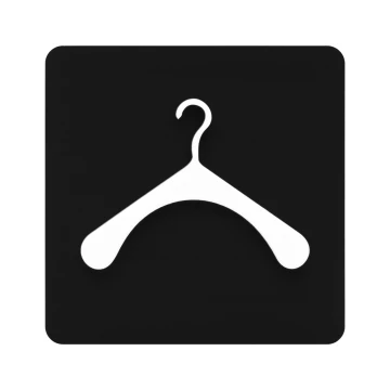 Convex pictogram plaque - cloakroom - TAB692