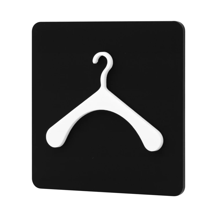 Convex pictogram plaque - cloakroom - TAB692