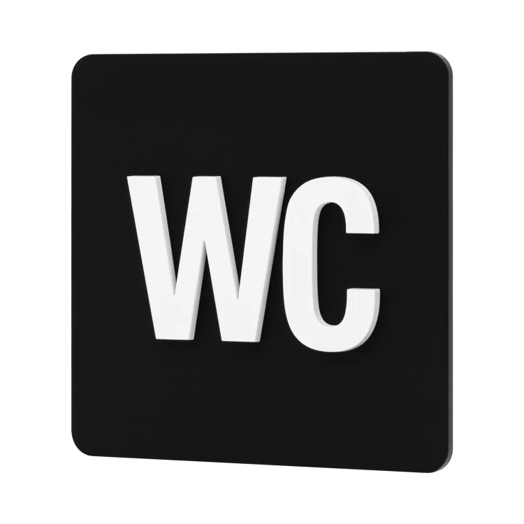 Convex pictogram plaque - toilet - TAB693
