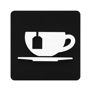 Convex pictogram plaque - cafe - TAB694