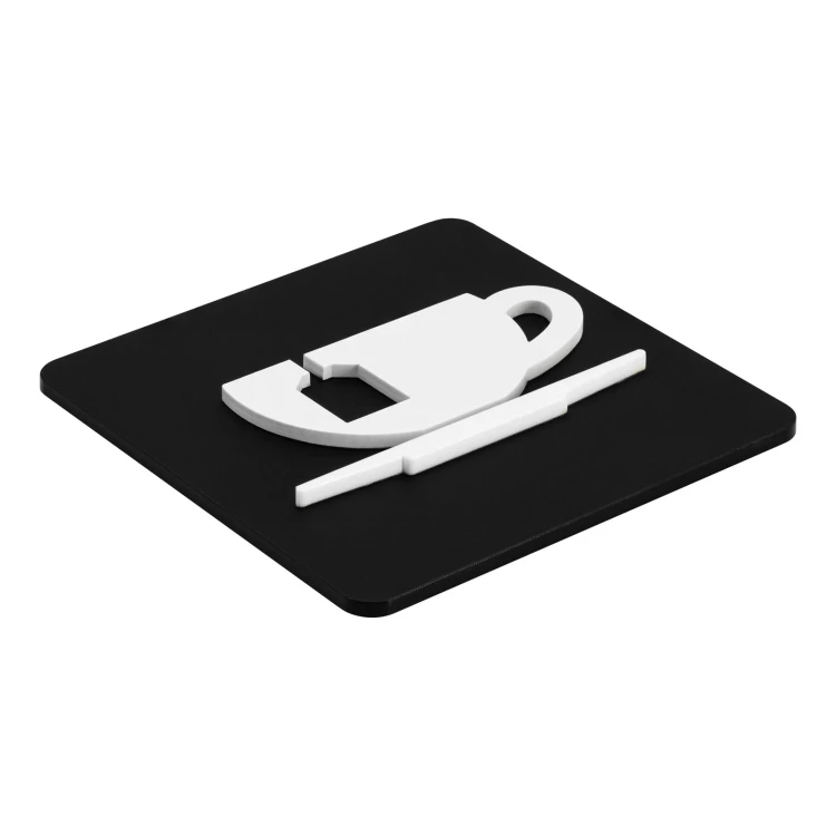 Convex pictogram plaque - cafe - TAB694