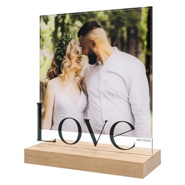 Acrylic statuette - FOR HER FOR HIM - height 20 cm - DTA186