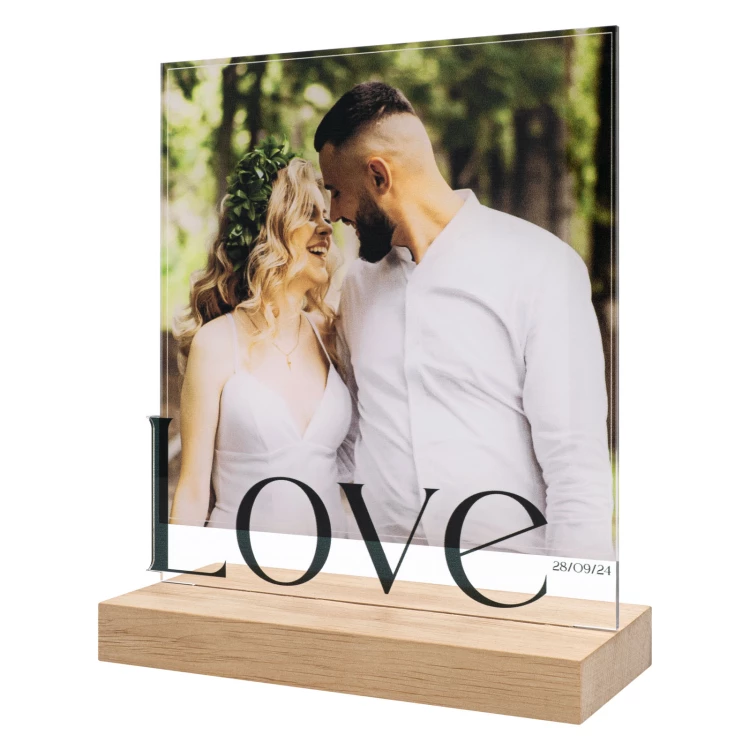 Acrylic statuette - FOR HER FOR HIM - height 20 cm - DTA186