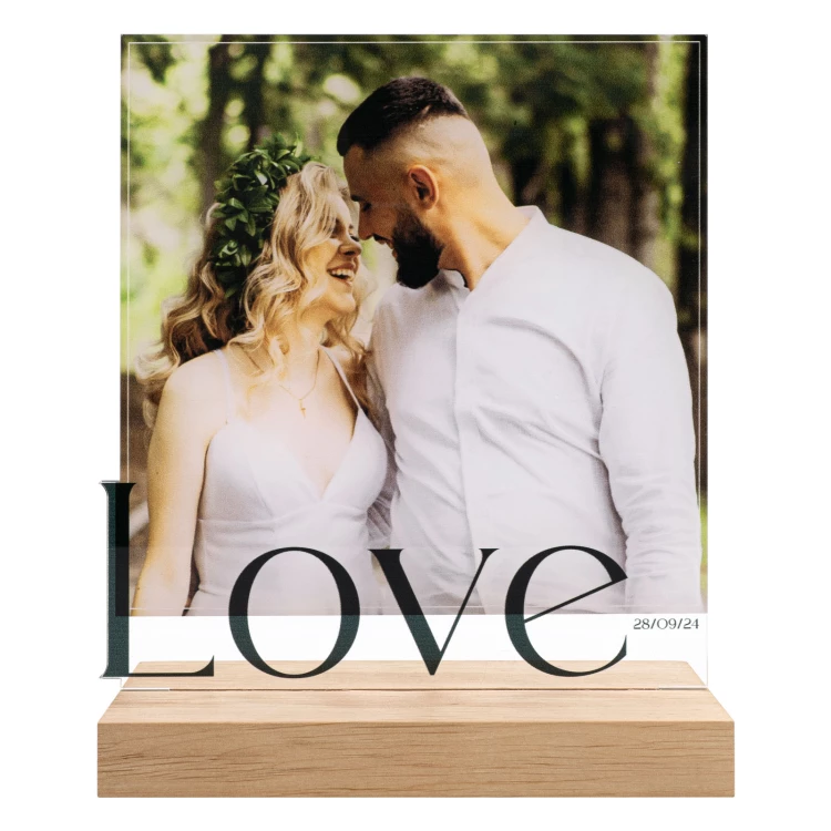 Acrylic statuette - FOR HER FOR HIM - height 20 cm - DTA186