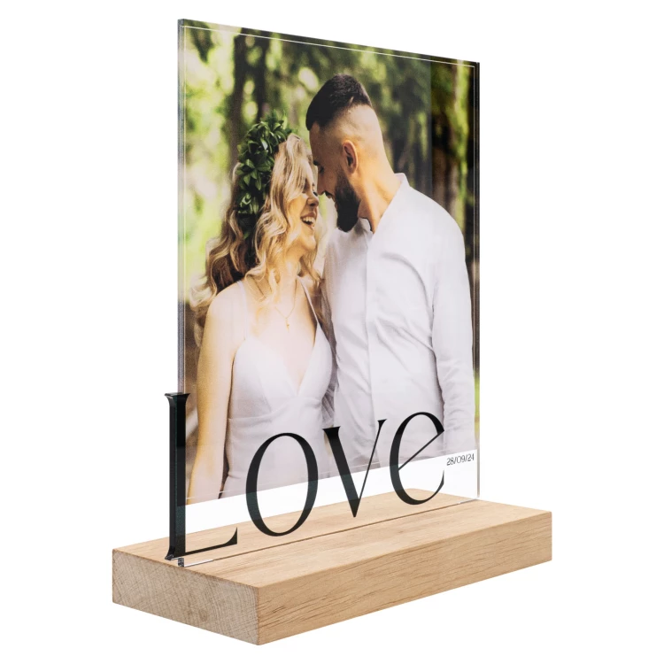 Acrylic statuette - FOR HER FOR HIM - height 20 cm - DTA186