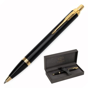 Parker IM Black GT ballpoint pen - in parker prestige box - PAR253