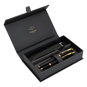 Parker IM Black GT set - fountain pen + ballpoint pen with case - PAR251