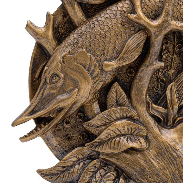 Goldfish 2 statuette - cast with your engraving - height 28 cm - FOL076