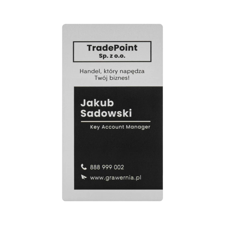 Aluminium business card - 90x50mm - NANODRUK - TAN015
