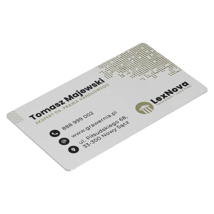 Aluminium business card - 90x50mm - NANODRUK - TAN016