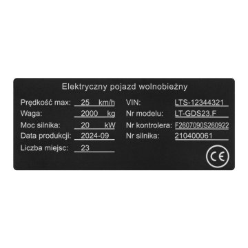 Aluminium nameplate - 113x48mm - NANODRUK - TAN018