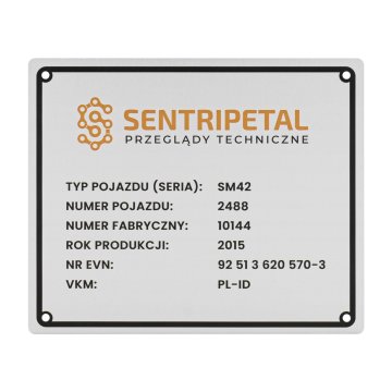 Aluminium nameplate - 120x100mm - NANODRUK - TAN019