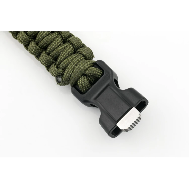Rambo Survival Bracelet - Green with Your Engraving - BP120