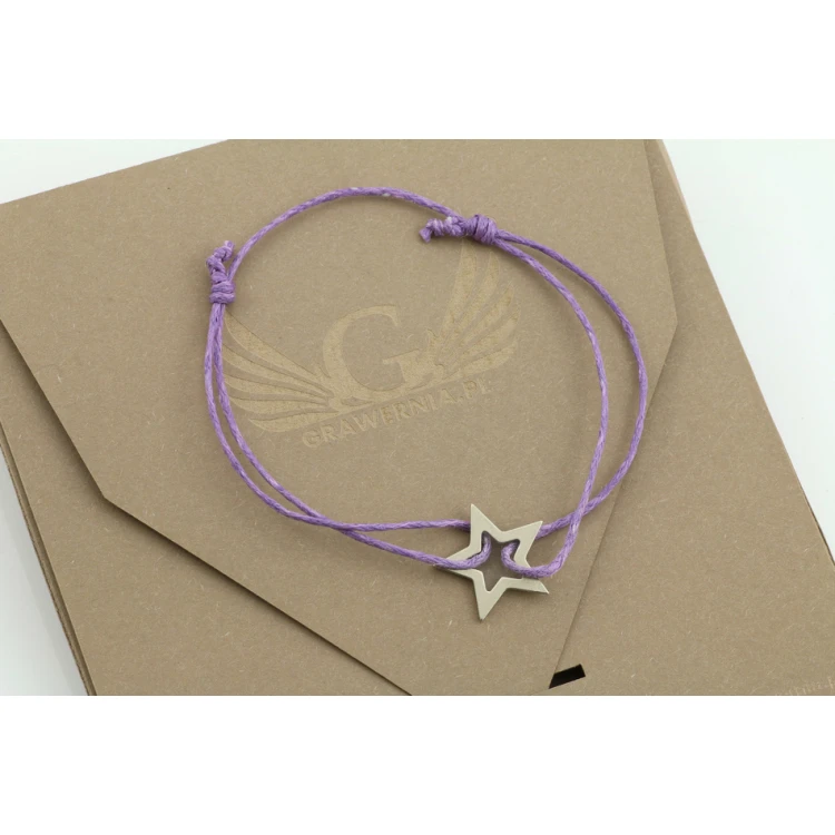 Cord Bracelet STAR - New Silver - BNS003