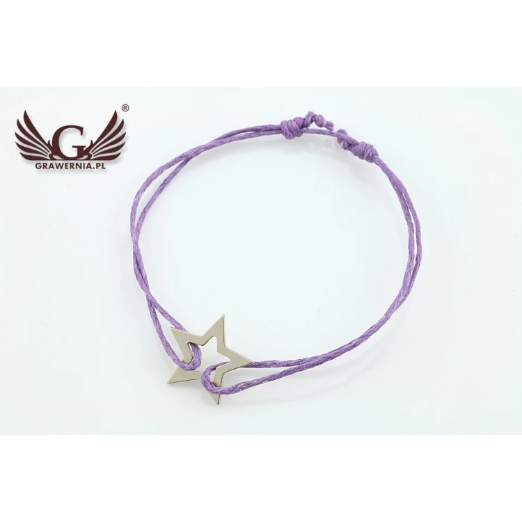 Cord Bracelet STAR - New Silver - BNS003