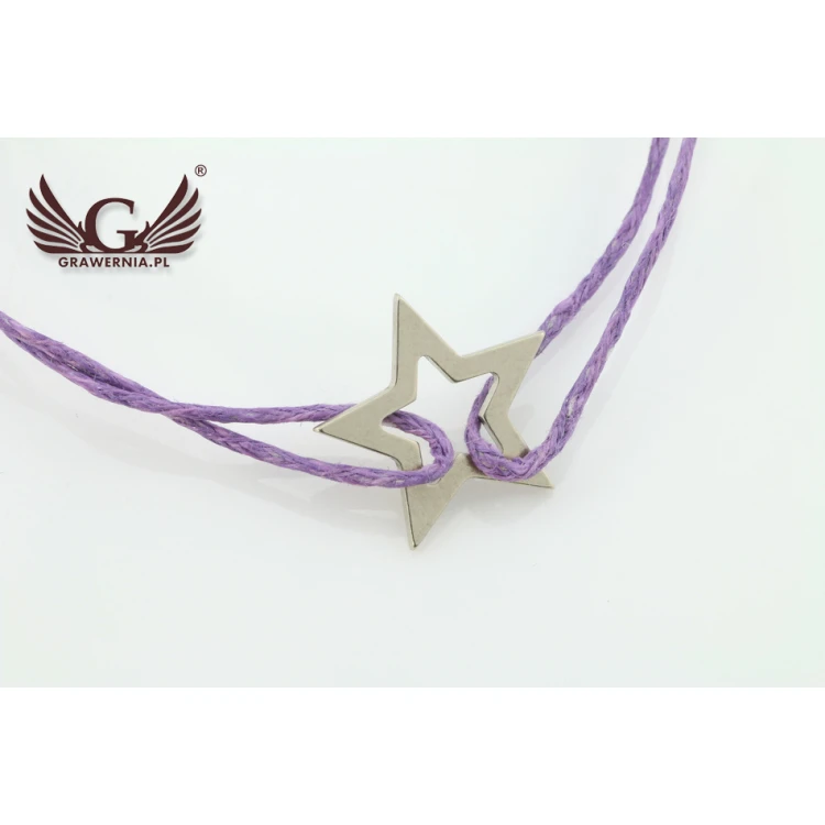 Cord Bracelet STAR - New Silver - BNS003