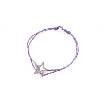 Cord Bracelet STAR - New Silver - BNS003