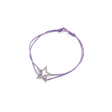 Cord Bracelet STAR - New Silver - BNS003