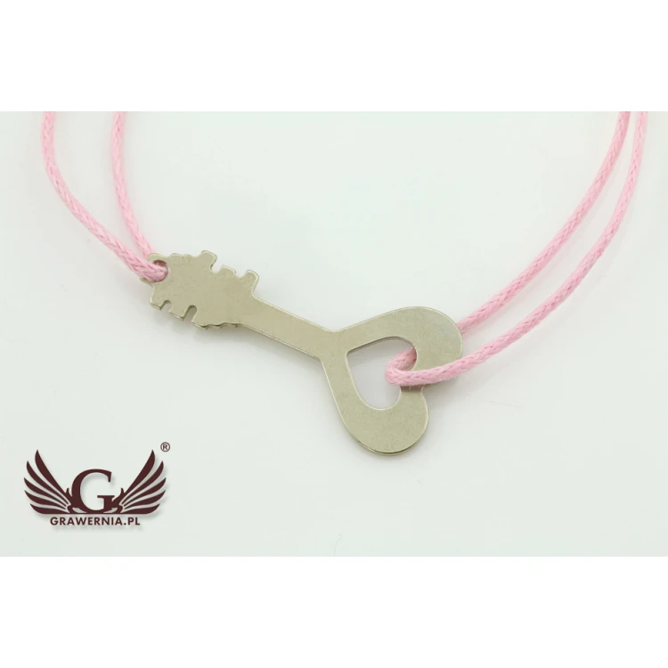 Cord Bracelet KEY - New Silver - BNS008
