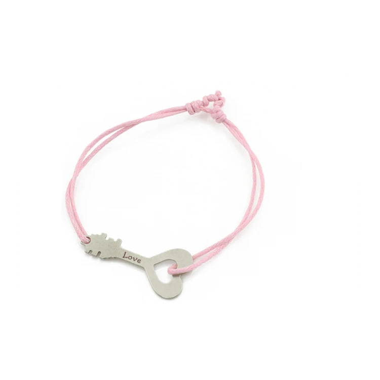 Cord Bracelet KEY - New Silver - BNS008