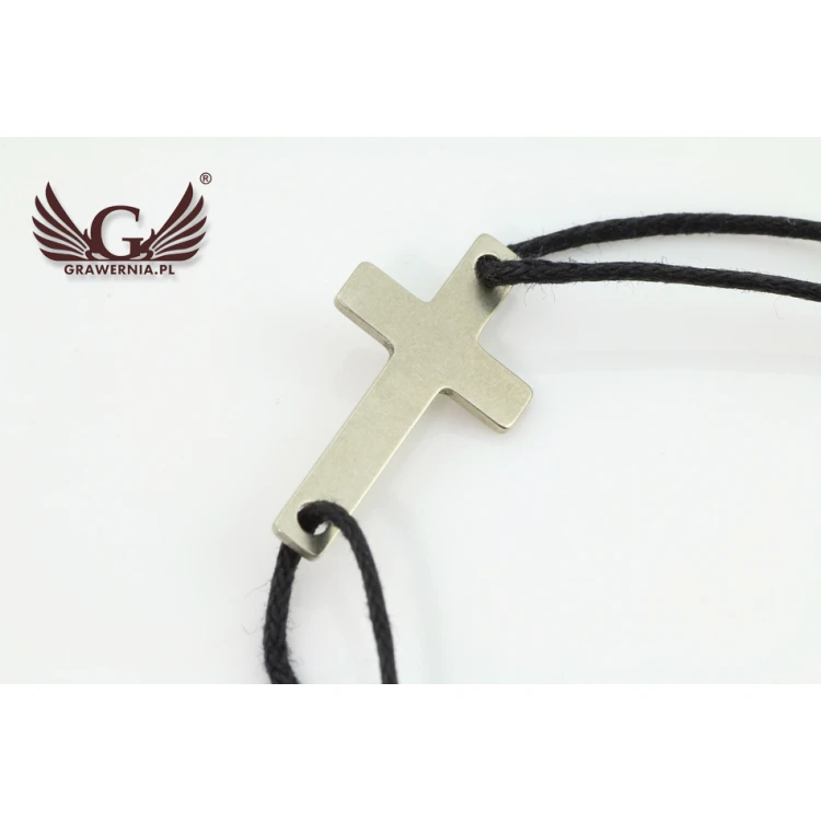 Cord Bracelet CROSS - New Silver - BNS005