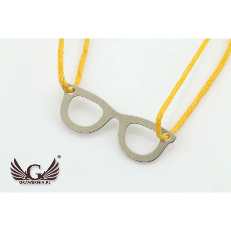 Cord Bracelet GLASSES - New Silver - BNS012