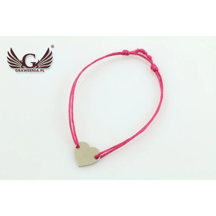Cord Bracelet HEART - New Silver - BNS010