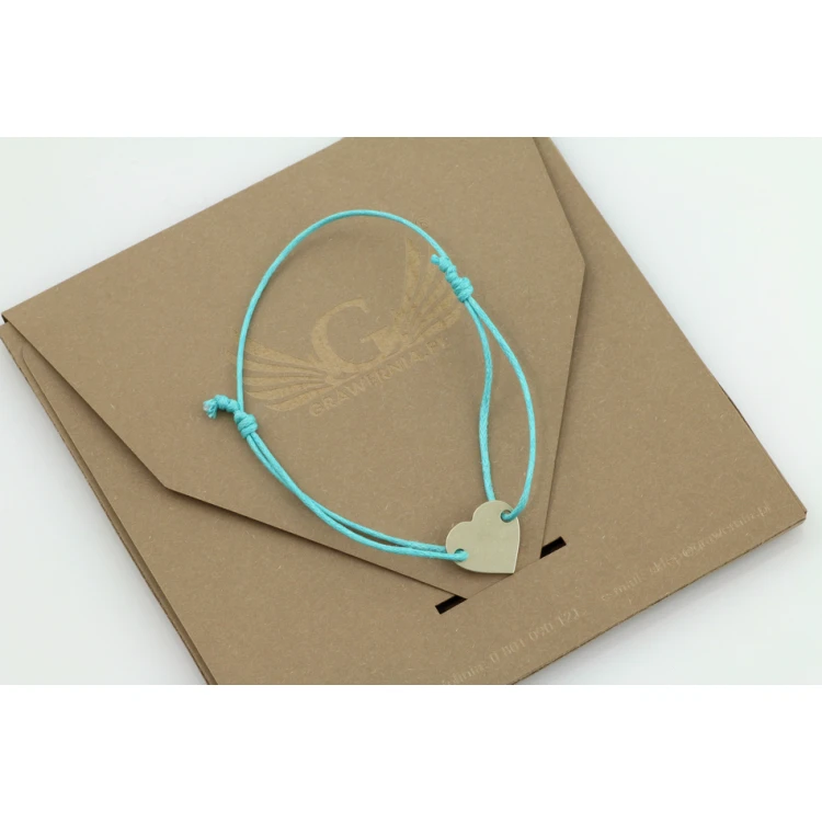Cord Bracelet HEART - New Silver - BNS010