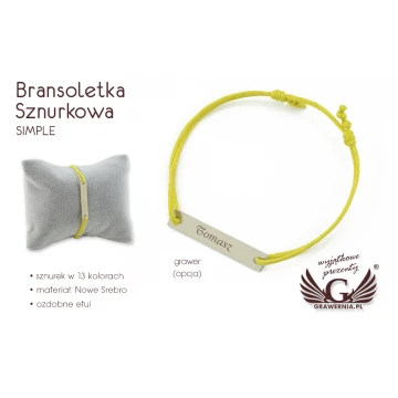 SIMPLE Cord Bracelet - New Silver - BNS013