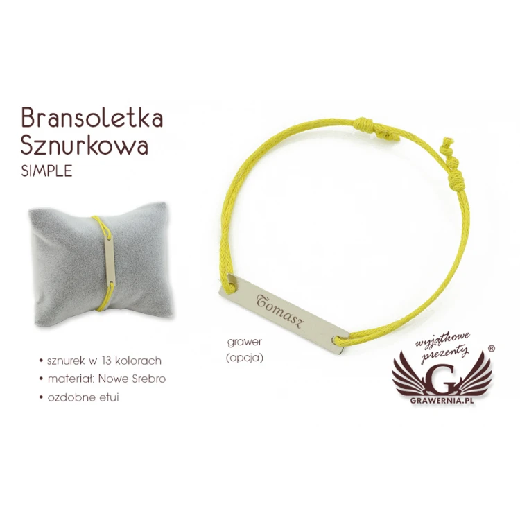 SIMPLE Cord Bracelet - New Silver - BNS013