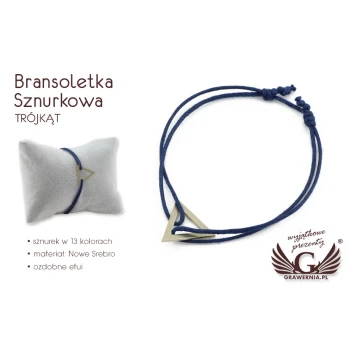 Cord Bracelet TRIANGLE - New Silver - BNS006