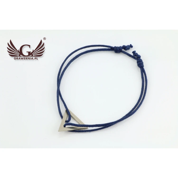 Cord Bracelet TRIANGLE - New Silver - BNS006