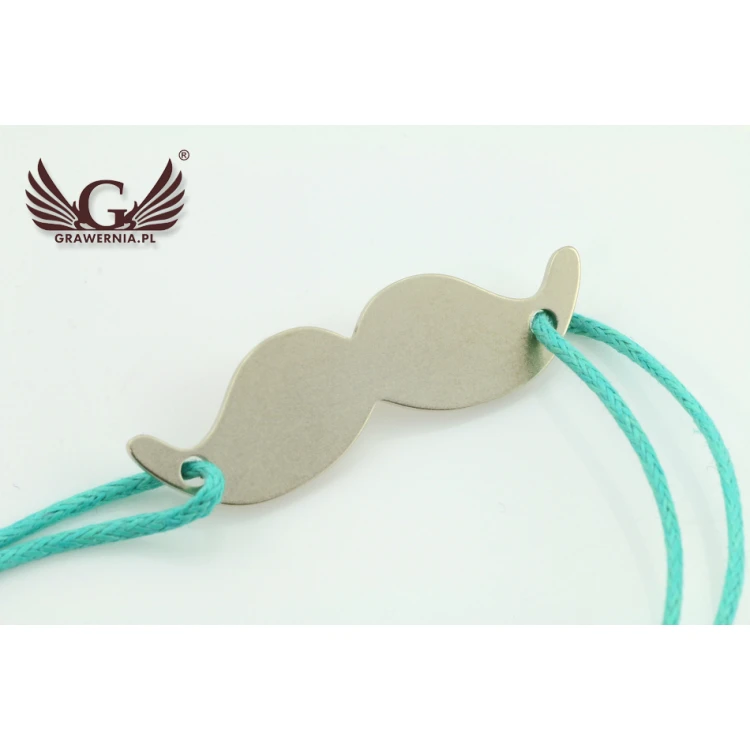 Cord Bracelet MUSTACHE - New Silver - BNS004