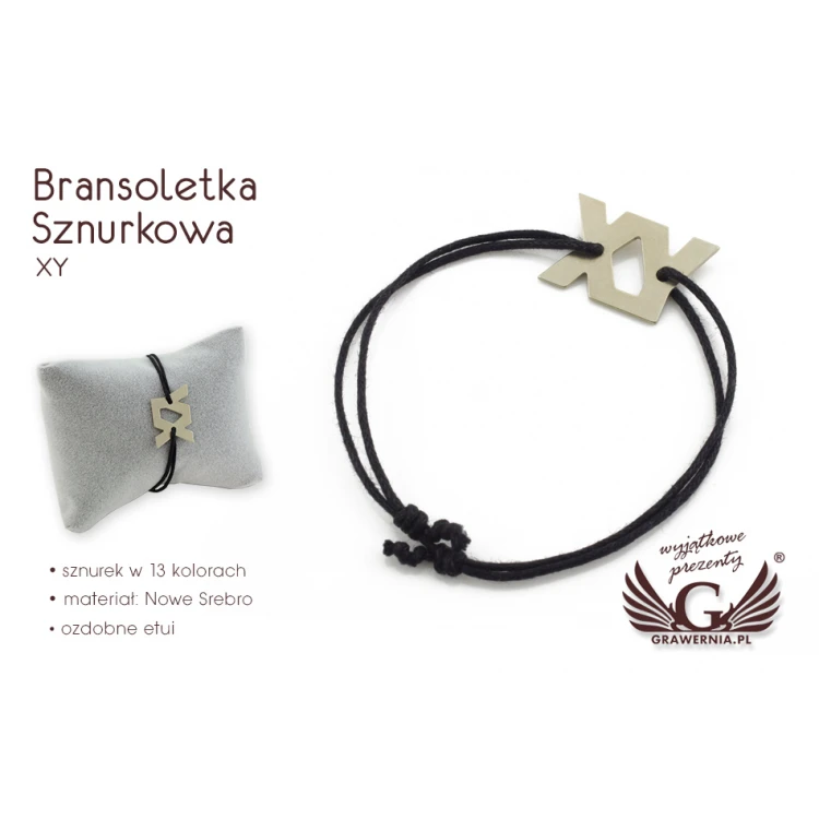XY Cord Bracelet - New Silver - BNS014