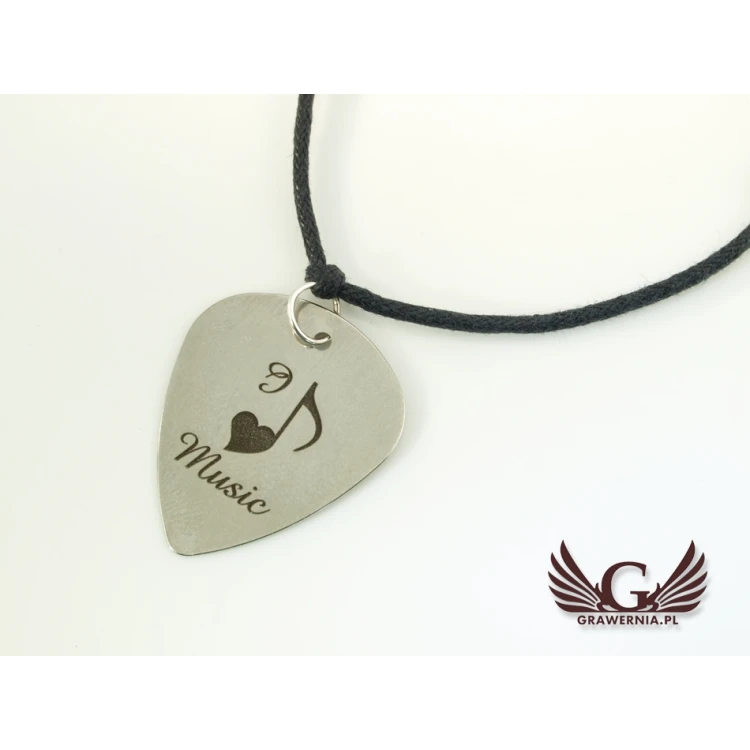 Cord Bracelet with Guitar Pick