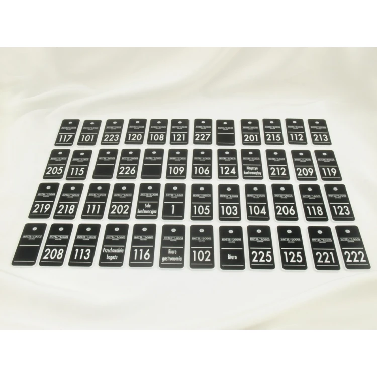 Keychains for school - TROGIR black - 70x30mm